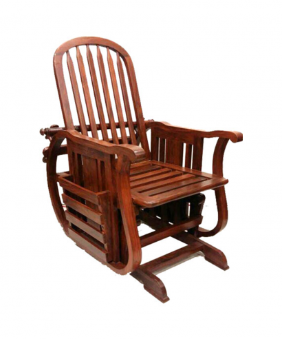 wooden swinging chair
